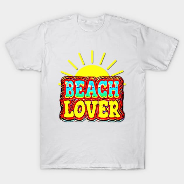 Beach Lover T-Shirt by Bourbon Sunsets